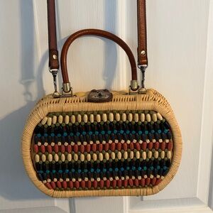 Patricia Nash Stylish Multicolor Woven Handbag